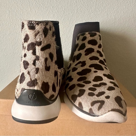 Cole Haan Sneakers Womens 9 1/2” hi top platform leopard calf hair - Picture 5 of 6